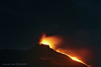 Mount Etna volcano 2006, eruption south east cone