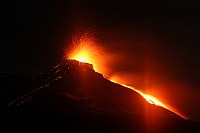 Mount Etna volcano 2006, eruption south east cone, boeckel