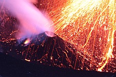 Vulkan Stromboli 2009, Krater