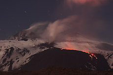 Mount Etna volcano 2009, lava flows, From Etna to Stromboli