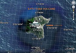BATU TARA, MAPS BY GOOGLE EARTH